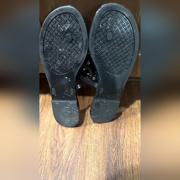 Tory Burch Black and Gold Sandals - Picture 5 of 5